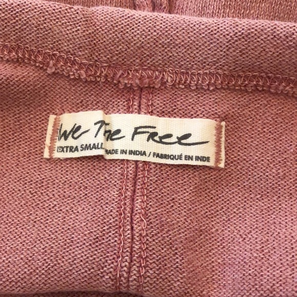 Free People We The Free Pink Low Back Oversized Lightweight Sweatshirt XS - Picture 6 of 10
